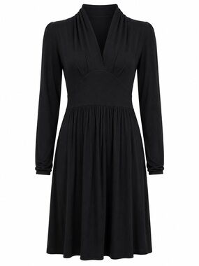 Tristan Black Long Sleeve Empire Waist Dress Medium